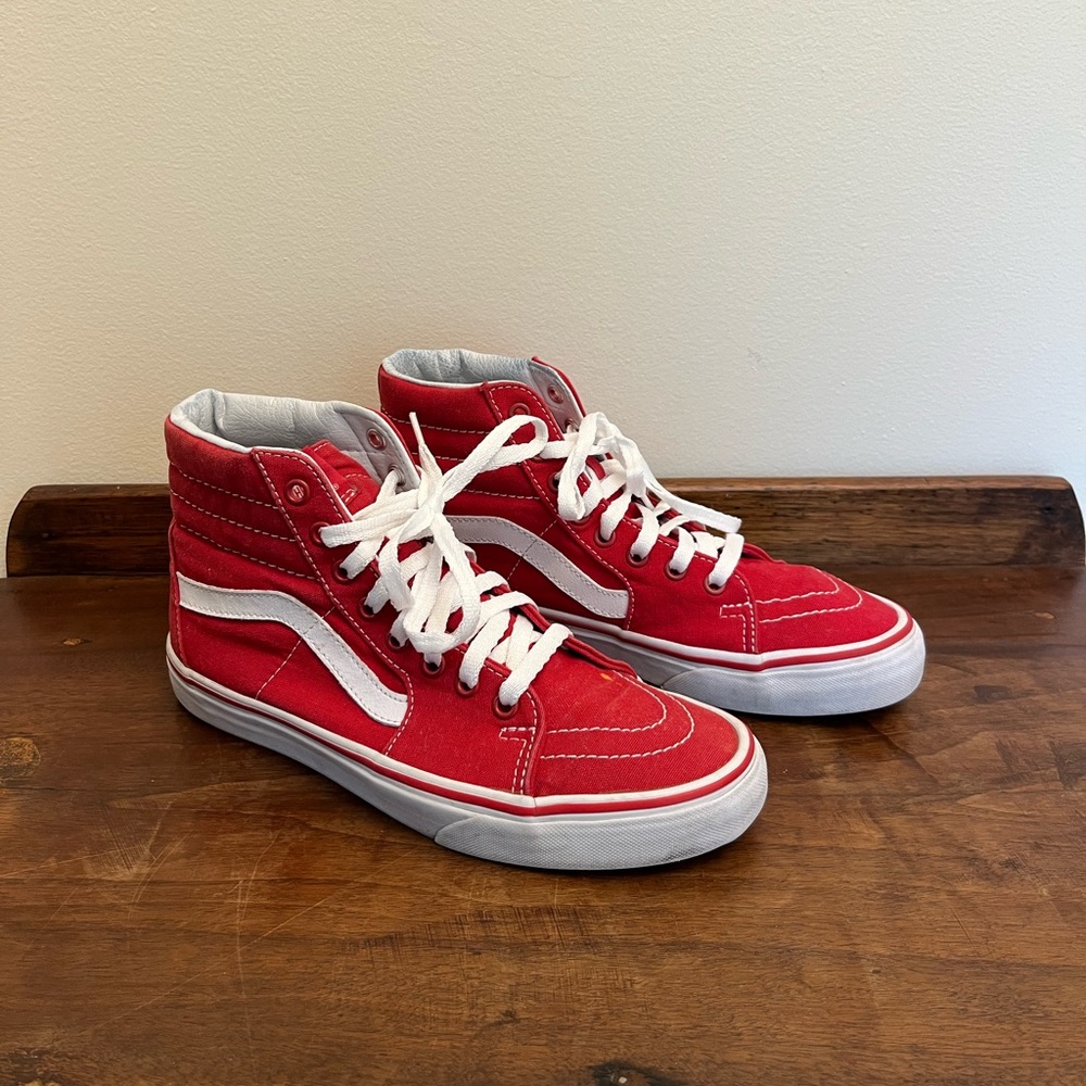 Vans Off The Wall SK8-Hi Top Shoes Sneakers Formula One Red Men’s 6.5 Women’s 8